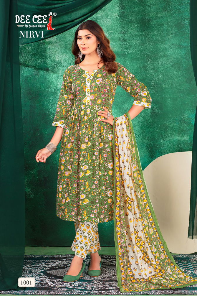 Nirvi By Deecee Rayon Foil Printed Kurti With Bottom Dupatta Wholesale Shop In Surat
